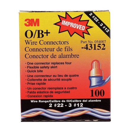 3M Orange/Blue Wire Conn 100/Box O/B